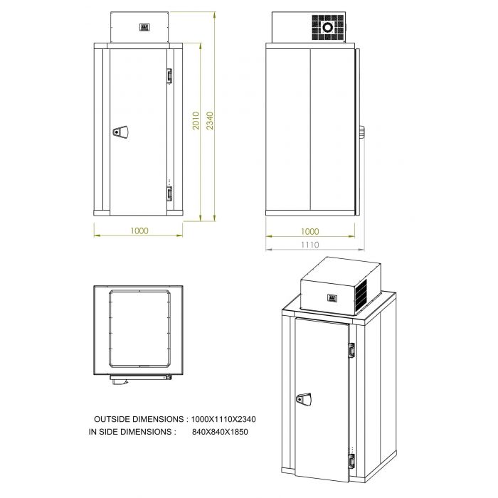 CombiSteel Mini Cold Room incl Positive unit