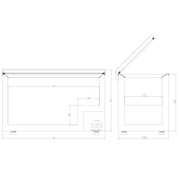 Blizzard CF450SS Stainless Steel Lid Chest Freezer 450l