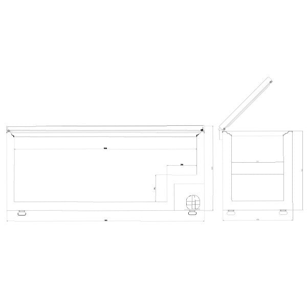 Blizzard CF650SS Stainless Steel Lid Chest Freezer 650l