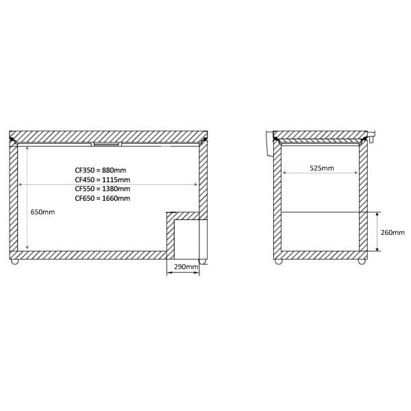 Blizzard CF650WH Chest Freezer 650l
