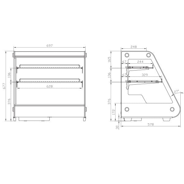 Blizzard COLDT1 Counter Top Merchandiser 130l