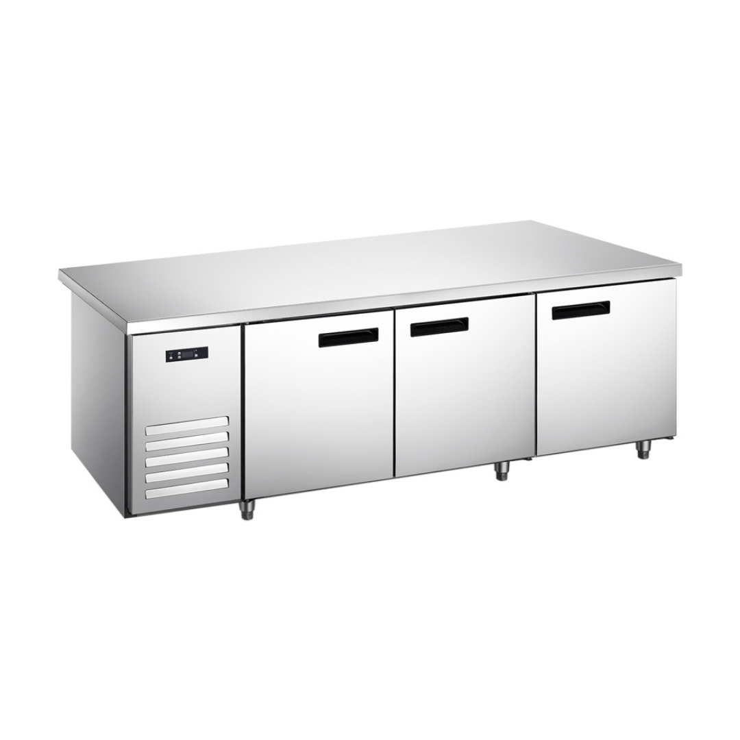 Coldstar ES-G1800F-A Triple Door Stainless Steel Bench Chiller with Upstand