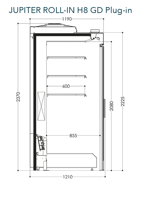 Freor Jupiter Roll-In Glass Door