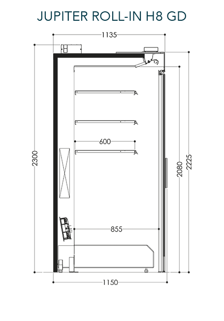 Freor Jupiter Roll-In Glass Door
