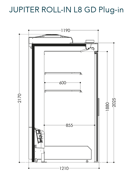 Freor Jupiter Roll-In Glass Door