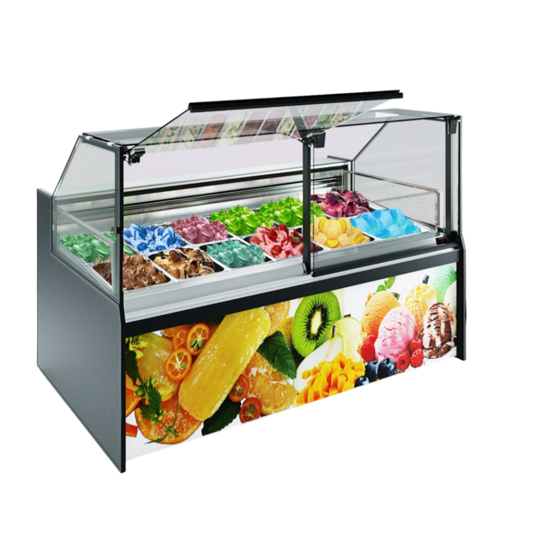 Hitline Missouri Ventilated Ice Cream Display – 12 Pan