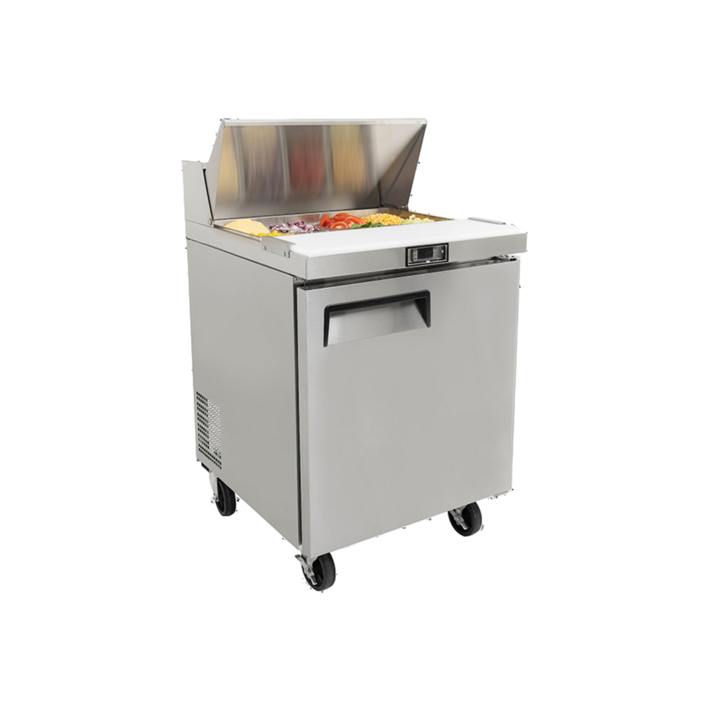 Front view of the Atosa MSF8301GR Single Door Saladette Fridge
Sold by DS Refrigeration