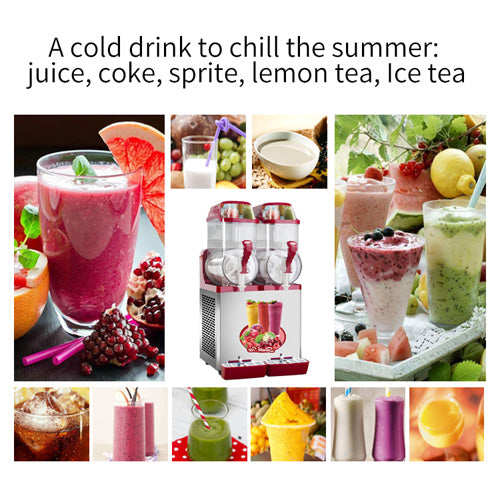 Bestfood SM312 Triple Barrel Slush Machine
SM212 displayed in the middle
A cold drink to chill the summer: juice, coke, sprite, lemon tea, ice tea and much more
Sold by DS Refrigeration