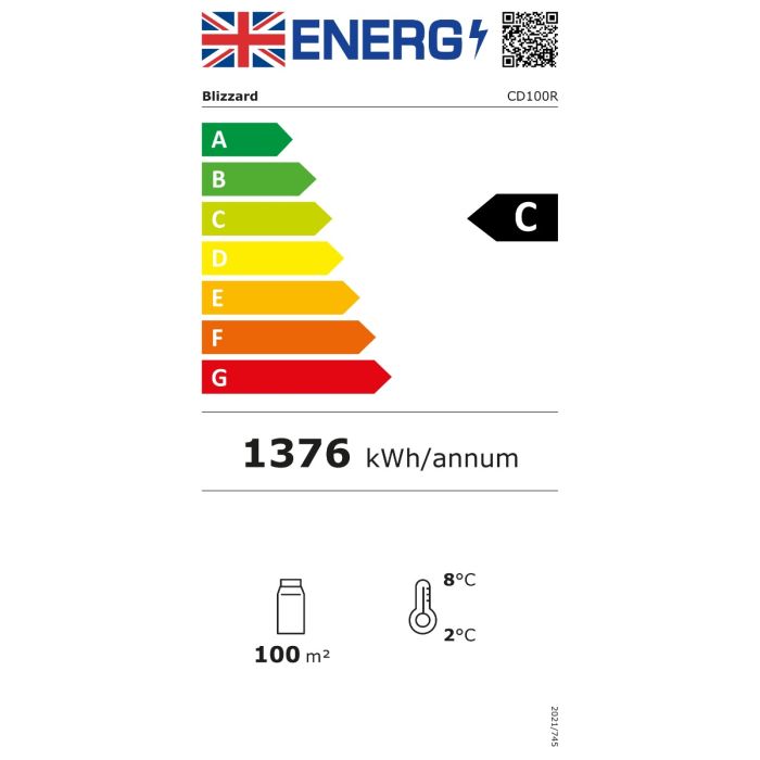 Blizzard CD100R Round Case Cake Display 100l
Energy label UK - C
1376 kWh/annum
100m2 and temperature between 2 and 8 degrees