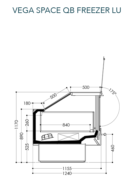 Freor Vega Space QB Freezer Counter