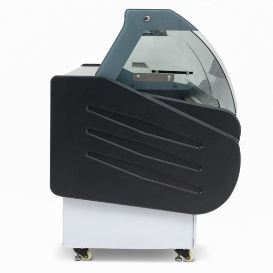 Blizzard BCG WH Curved Glass Serve Over Counters White Laminated
Side view