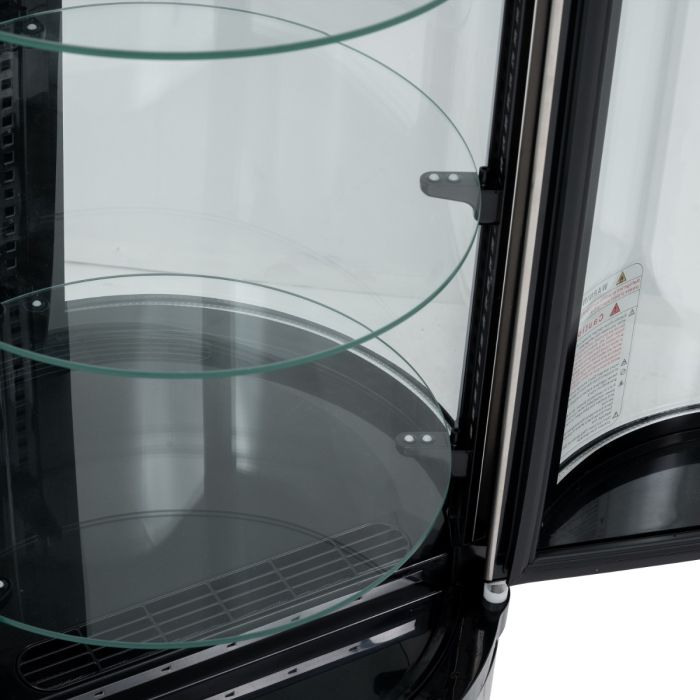 Blizzard CD100R Round Case Cake Display 100l
Detail view of glass shelving - door opened