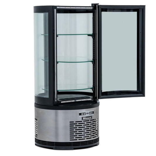 Blizzard CD100R Round Case Cake Display 100l
Empty - Door opened