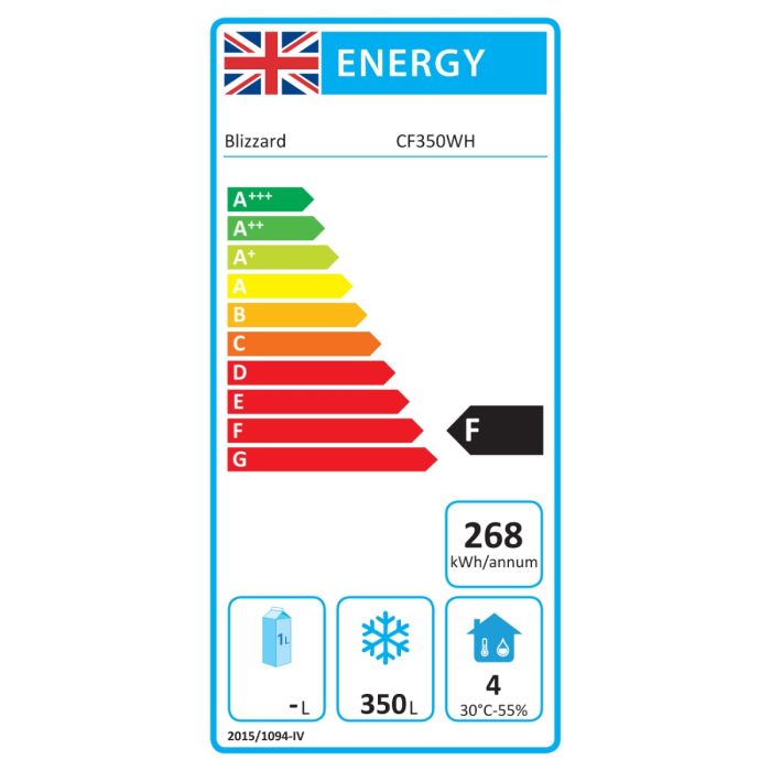 Blizzard CF350WH Chest Freezer 350l