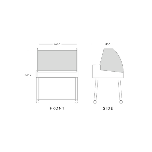 Mafirol Hera Fish CB-VCR Stainless Steel Fish Display Case With Base