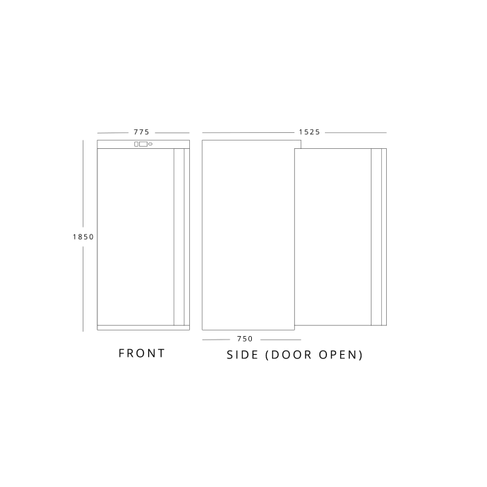 Blizzard LW60 Single Door White Laminated Freezer