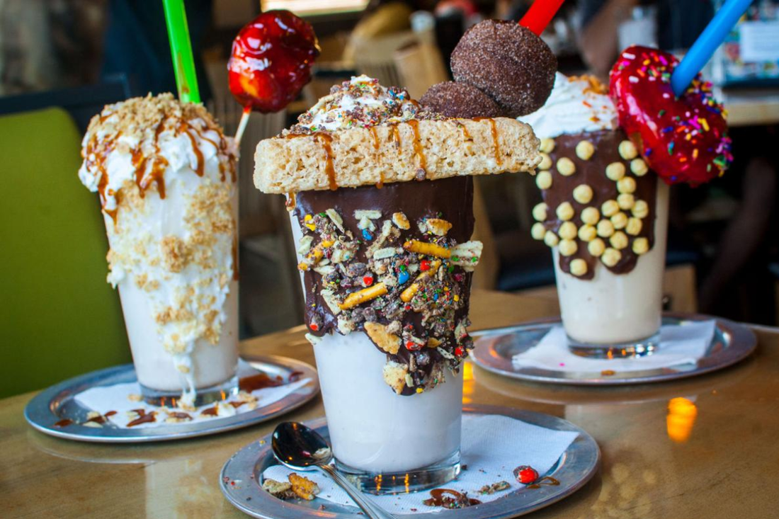 Milkshakes with amazing toppings