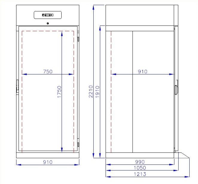 CombiSteel Roll-in Freezer SS Mono Block 700 L - Single Door