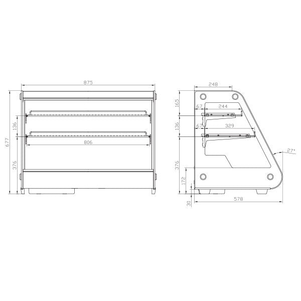 Blizzard COLDT2 Counter Top Merchandiser 160l