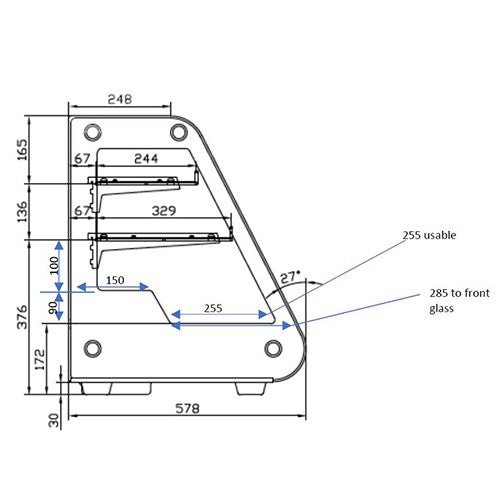 Blizzard COLDT2 Counter Top Merchandiser 160l