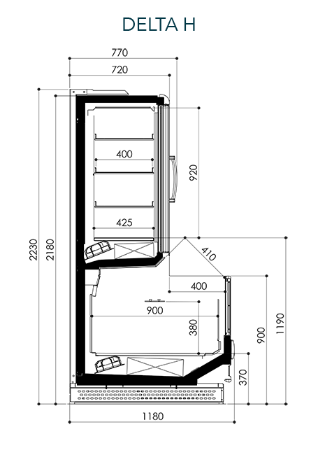 Freor Delta Freezer Display