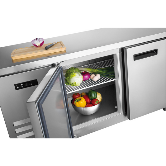 Coldstar ES-D1500F Double Door Stainless Steel Bench Freezer