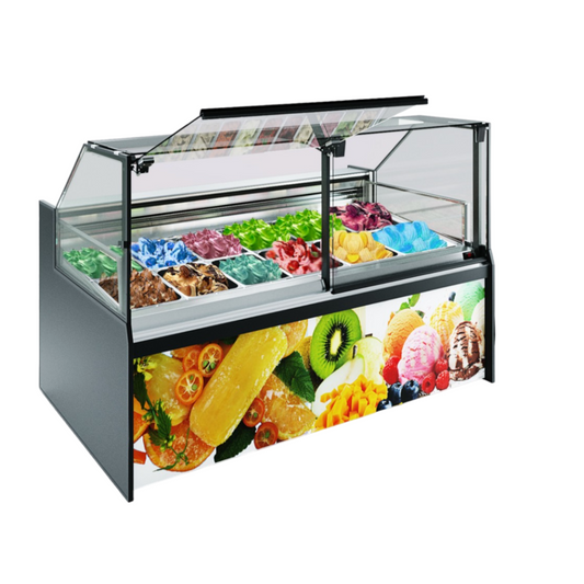 Hitline Missouri Ventilated Ice Cream Display - 12 pan