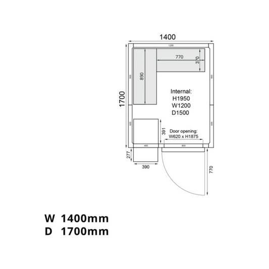 Mercatus ME1417F Freezer Room