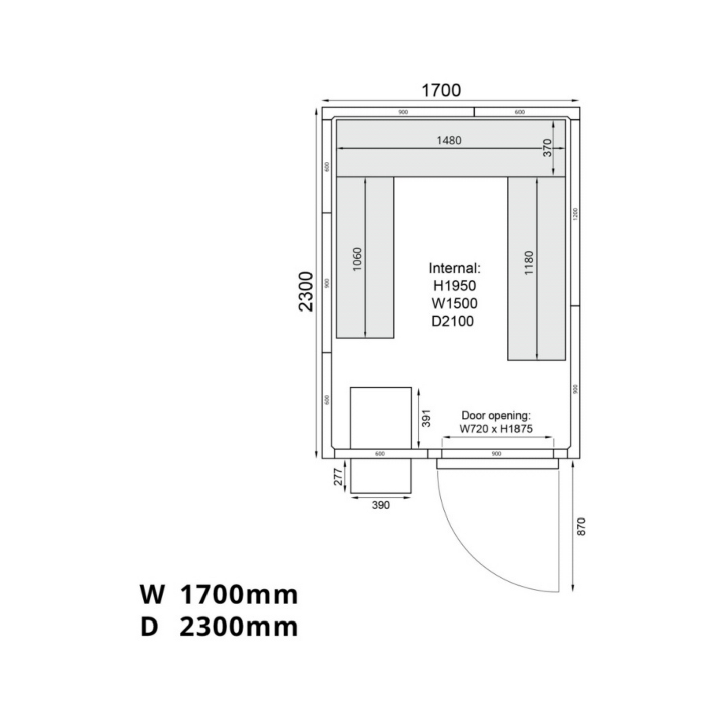 Mercator ME1723F Freezer Room