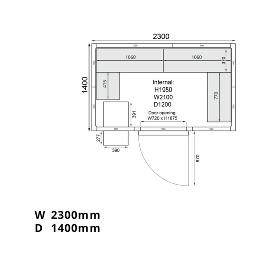 Mercator ME2314F Freezer Room