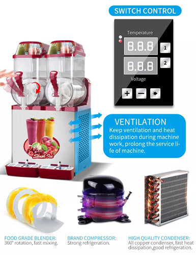 BestFood SM212 Double Barrel Slush Machine – DS Refrigeration