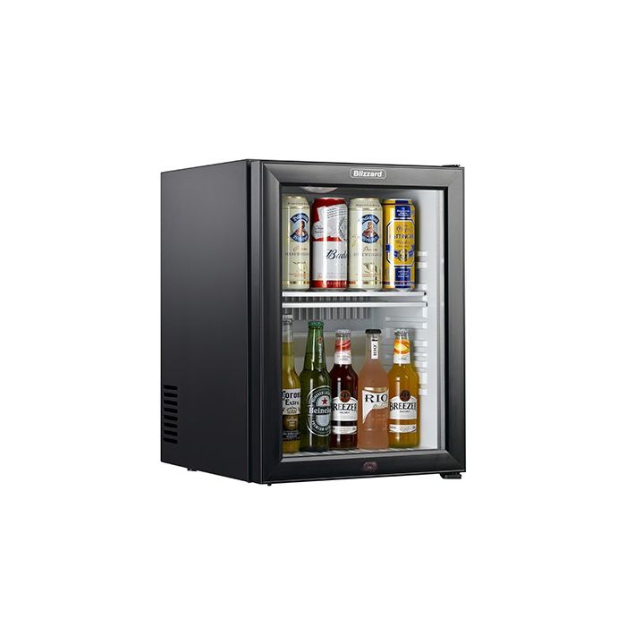 Blizzard BMB40G Mini Bar (24 Bottles)
Front view - Glass door - black