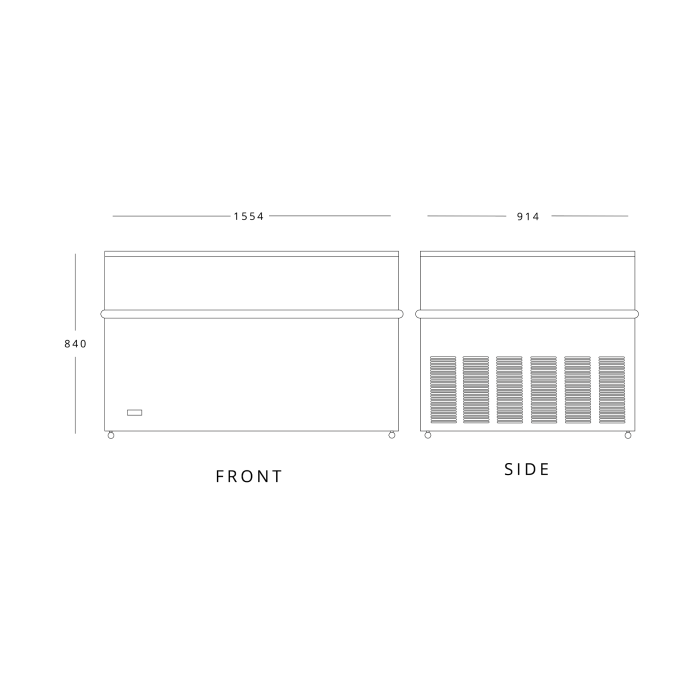 Crystal Crystallite15 Crystallite Island Display Freezer 600l