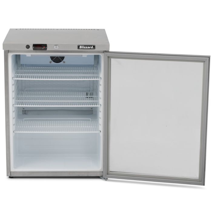 Blizzard UCR140CR Single Hinged Glass Door Under Counter Refrigerator